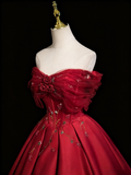 Stunning Prom Dress Off Shoulder Pleated Ball Gown Evening Dress Quinceanera Dress HZ0319