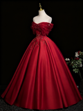 Stunning Prom Dress Off Shoulder Pleated Ball Gown Evening Dress Quinceanera Dress HZ0319