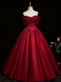 Stunning Prom Dress Off Shoulder Pleated Ball Gown Evening Dress Quinceanera Dress HZ0319