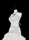 Elegant Wedding Dress Strapless Tulle Tiered Wedding Dress Dress HZ0319