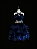 Newest Homecoming Dress Dark Blue Sweetheart Pleated Tiered Short Prom Dress Evening Dress Birthday Party Outfits HZ0319