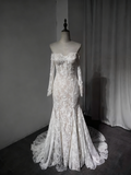 New Arrival Wedding Dress Off Shoulder Lace Mermaid Wedding Dresss HZ0319