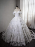 New Design Wedding Dress Off Shoulder Tulle Lace Wedding Dress HZ0319