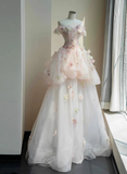 New Design Wedding Dress Strapless Floral Tulle Wedding Dress HZ0319