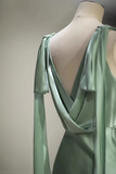 Minimalist Prom Dress V-neck Long Evening Dress Gala Dress Cocktail Dress HZ0319