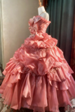 Beauty Prom Dress Strapless Pleated Ball Gown Evening Dress Birthday Party Outfits HZ0319