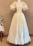 Retro Wedding Dress Satin Sweetheart Pleated Wedding Dress HZ0319