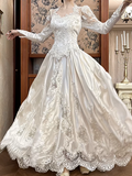Vintage Wedding Dress Sweetheart Pleated Wedding Dress HZ0319