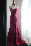 Shiny Prom Dress Spaghetti Straps Mermaid Evening Dress Birthday Party Dress Gala Dress HZ0319