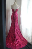 Shiny Prom Dress Spaghetti Straps Mermaid Evening Dress Birthday Party Dress Gala Dress HZ0319