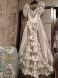 Vintage Wedding Dress Long Sleeves Backless Lace Wedding Dress HZ0319