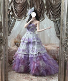 New Arrival Prom Dress Strapless Tulle Tiered Evening Dress Birthday Party Outfits Ball Gown HZ0319