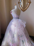 Beauty Prom Dress Spaghetti Straps Tulle Pleated Evening Dress Sweet 16 Dress Ball Gown HZ0319
