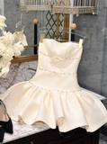New Design Homecoming Dress Strapless Pleated Short Prom Dress Cocktail Dress Birthday Party Outfits HZ0319