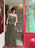Retro Prom Dress Spaghetti Straps Pleated Gala Dress Evening Dress Birthday Party Outfits HZ0319