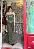 Retro Prom Dress Spaghetti Straps Pleated Gala Dress Evening Dress Birthday Party Outfits HZ0319