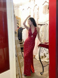 Luxury Prom Dress V-neck Backless Gala Dress Evening Dress Birthday Party Outfits HZ0319