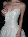 Elegant Wedding Dress Satins Sweetheart Pleated Wedding Dress HZ0319