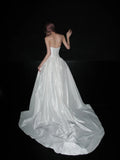 Elegant Wedding Dress Satins Sweetheart Pleated Wedding Dress HZ0319