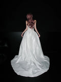 Elegant Wedding Dress Satins Sweetheart Pleated Wedding Dress HZ0319