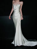 New Design Wedding Dress Sweetheart Pleated Mermaid Wedding Dress HZ0319