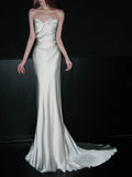 New Design Wedding Dress Sweetheart Pleated Mermaid Wedding Dress HZ0319