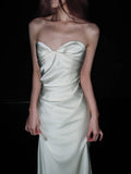 New Design Wedding Dress Sweetheart Pleated Mermaid Wedding Dress HZ0319