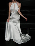 Pretty Wedding Dress Halter Bowknot Wedding Dress HZ0319
