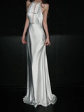 Pretty Wedding Dress Halter Bowknot Wedding Dress HZ0319