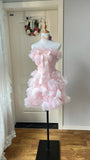 Cute Homecoming Dress Strapless Pleated Short Prom Dress Back to School Outfits Birthday Party Outfits HZ0319