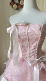 New Arrival Short Prom Dress Strapless Ruffle Homecoming Dress Birthday Party Dress HZ0319