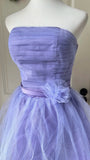 Minimalist Homecoming Dress A Line Strapless Pleated Tulle Short Prom Dress Birthday Party Dress HZ0319