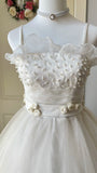 Retro Wedding Dress Spaghetti Straps Pleated Tulle Wedding Dress HZ0319