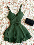Stunning Homecoming Dress Spaghetti Straps Pleated Short Prom Dress Birthday Party Dress Cocktail Dress HZ0319