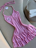 Sexy Homecoming Dress Halter Pleated Short Prom Dress Birthday Party Dress Cocktail Dress HZ0319