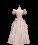 Sweet Prom Dress V-neck Pleated Gala Gown Formal Dress Evening Dress HZ0319