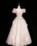 Sweet Prom Dress V-neck Pleated Gala Gown Formal Dress Evening Dress HZ0319