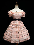 Sweet Homecoming Dress A Line Off Shoulder Pleated Short Prom Dress Birthday Party Dress Cocktail Dress HZ0319