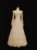 Elegant Prom Dress A Line High Collar Pleated Gala Dress Formal Dress Evening Dress HZ0319
