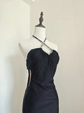 Minimalist Prom Dress Halter Gala Dress Evening Dress Formal Dress HZ0319