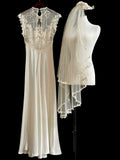 Vintage Wedding Dress Crew Neck Lace Wedding Dress HZ0319
