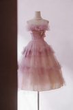 Elegant Homecoming Dress Spaghetti Straps Pleated Tulle Short Prom Dress Birthday Party Dress Cocktail Dress HZ0319