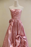 Shiny Prom Dress Strapless Pleated Evening Dress Gala Dress Formal Dress HZ0319