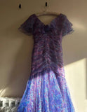 Stunning Prom Dress V-neck Pleated Print Mermaid Formal Dress Evening Dress Gala Dress HZ0319
