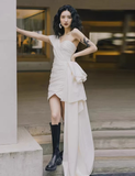 New Arrival Wedding Dress Asymmetrical Neck Pleated Short Wedding Dress Prom Dress HZ0319