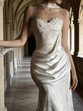 New Arrival Wedding Dress Sweetheart Pleated Lace Wedding Dress HZ0319
