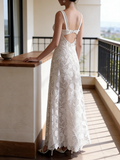 New Arrival Wedding Dress Spaghetti Straps Lace Backless Wedding Dress HZ0319