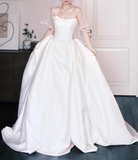 New Arrival Wedding Dress Strapless Pleated Wedding Dresses HZ0319