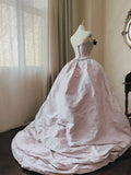 Elegant Prom Dress Strapless Pleated Tulle Quinceanera Dress Ball Gown Evening Dress HZ0319