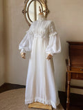 Retro Wedding Dress A Line High Collar Long Sleeves Wedding Dress HZ0319